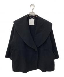 quaranciel（カランシエル）の古着「リバー ケープ ショート コート 25AW」｜ネイビー