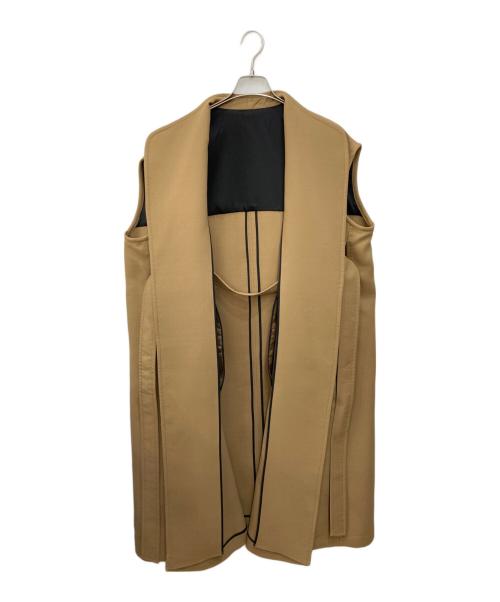 ELLIE（エリー）ELLIE (エリー) スリーブレスコート ベージュ サイズ:F 未使用品の古着・服飾アイテム