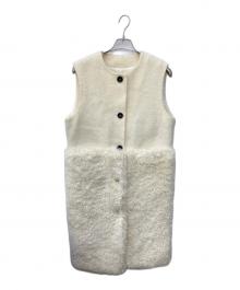 Gypsohila（ジプソフィア）の古着「Wool Mohair Teddy Vest」｜アイボリー