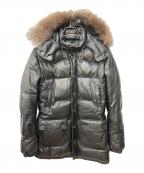 TOMORROW LAND×kemitトゥモローランド×ケミット）の古着「シルバーフォックスシープレザーダウンジャケット」｜ブラック