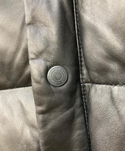 TOMORROW LAND（トゥモローランド）TOMORROW LAND (トゥモローランド) Kemit (ケミット) シルバーフォックスシープレザーダウンジャケット ブラック サイズ:46の古着・服飾アイテム