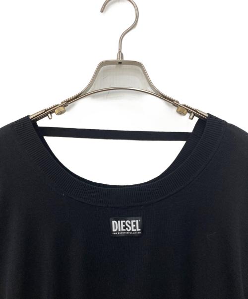 DIESEL（ディーゼル）DIESEL (ディーゼル) デザインニット ブラック サイズ:XSの古着・服飾アイテム