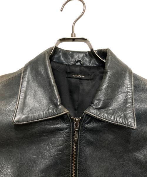 SCHAFFEN（シャッフェン）SCHAFFEN (シャッフェン) レザージャケット ブラック サイズ:1の古着・服飾アイテム