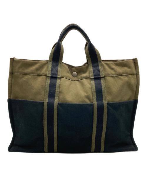 HERMES（エルメス）HERMES (エルメス) バッグ カーキ×ネイビー サイズ:表記なしの古着・服飾アイテム