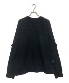 jieda（ジエダ）の古着「HOLE RAGLAN CREW ホールラグランクルーネック」｜ブラック