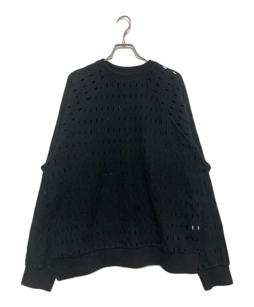 jieda（ジエダ）Jieda (ジエダ) HOLE RAGLAN CREW ホールラグランクルーネック ブラック サイズ:2の古着・服飾アイテム