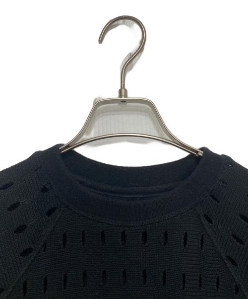 jieda（ジエダ）Jieda (ジエダ) HOLE RAGLAN CREW ホールラグランクルーネック ブラック サイズ:2の古着・服飾アイテム