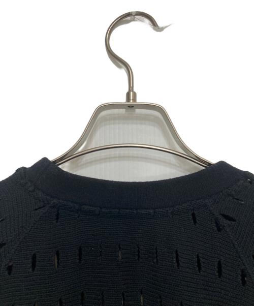 jieda（ジエダ）Jieda (ジエダ) HOLE RAGLAN CREW ホールラグランクルーネック ブラック サイズ:2の古着・服飾アイテム