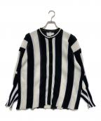 CFCLシーエフシーエル）の古着「CASCADES STAND COLLAR LONG SLEEVE SHIRT」｜ブラック×ホワイト