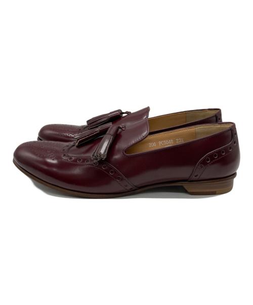 chausser（ショセ）chausser (ショセ) タッセルブローグスリッポン レッド サイズ:23 1/2の古着・服飾アイテム