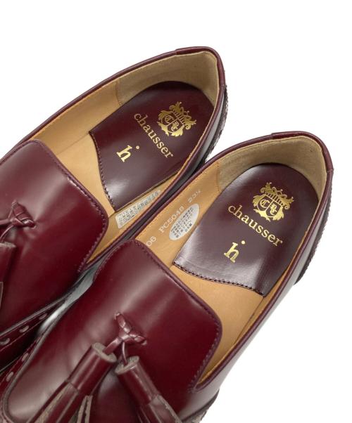 chausser（ショセ）chausser (ショセ) タッセルブローグスリッポン レッド サイズ:23 1/2の古着・服飾アイテム
