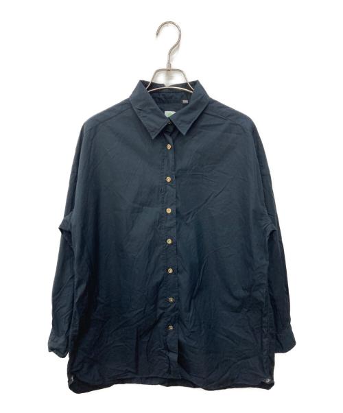 finamore（フィナモレ）finamore (フィナモレ) メタルボタンシャツ ブラック サイズ:44の古着・服飾アイテム