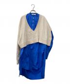 ENFOLDエンフォルド）の古着「Vネッククロップドジャンパー」｜ブルー