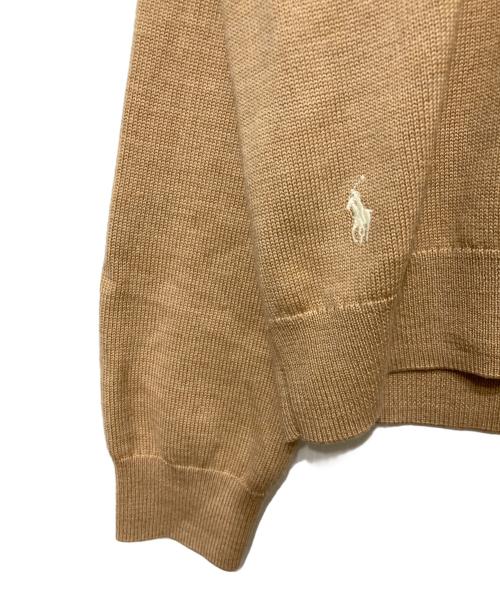 POLO RALPH LAUREN（ポロ・ラルフローレン）POLO RALPH LAUREN (ポロ・ラルフローレン) ポニー刺繍ニットポロシャツ ベージュ サイズ:XLTGの古着・服飾アイテム
