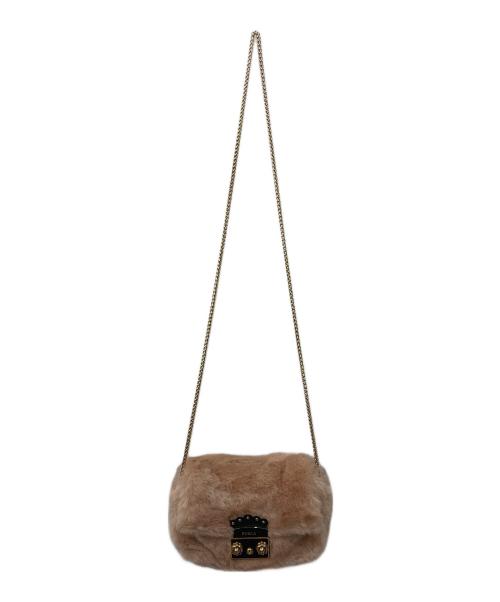 FURLA（フルラ）FURLA (フルラ) メトロポリス ヌーヴォラ ミニクロスチェーンショルダーバッグ ピンクの古着・服飾アイテム