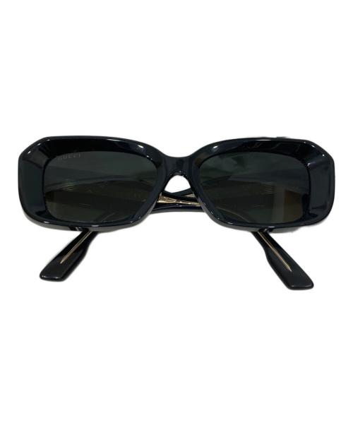 GUCCI（グッチ）GUCCI (グッチ) スクエアサングラス ブラック サイズ:54□18-145 Mの古着・服飾アイテム