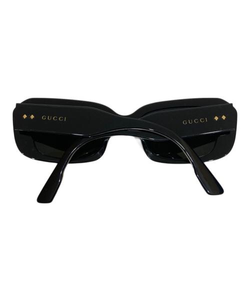 GUCCI（グッチ）GUCCI (グッチ) スクエアサングラス ブラック サイズ:54□18-145 Mの古着・服飾アイテム