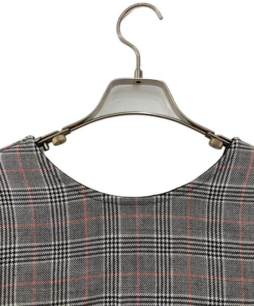 TOMORROW LAND collection（トゥモローランドコレクション）TOMORROW LAND collection (トゥモローランドコレクション) タッターグレンチェック Aラインワンピース グレー サイズ:34の古着・服飾アイテム