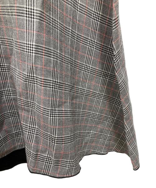 TOMORROW LAND collection（トゥモローランドコレクション）TOMORROW LAND collection (トゥモローランドコレクション) タッターグレンチェック Aラインワンピース グレー サイズ:34の古着・服飾アイテム