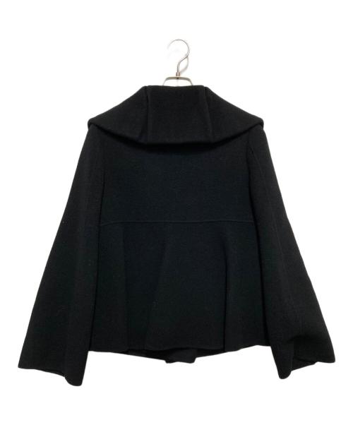 Harrods（ハロッズ）Harrods (ハロッズ) カシミヤ混ビッグカラーショートコート ブラック サイズ:Mの古着・服飾アイテム