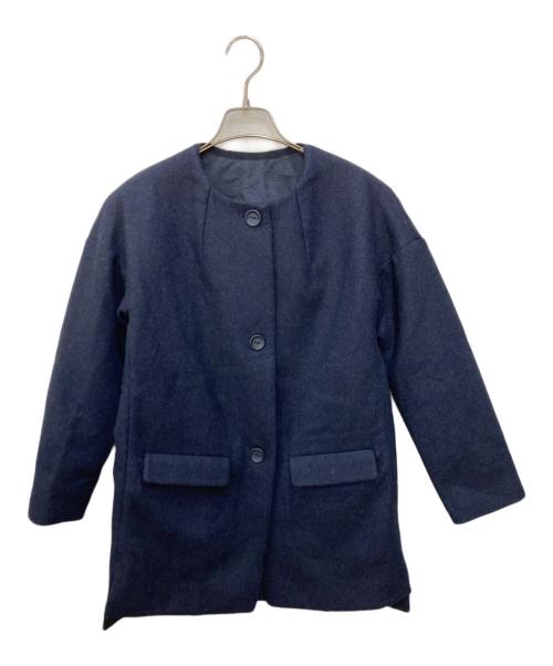 JACOB COHEN（ヤコブコーエン）JACOB COHEN (ヤコブコーエン) ノーカラーウールジャケット ネイビー サイズ:SIZE 40の古着・服飾アイテム