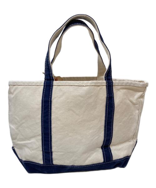 L.L.Bean（エルエルビーン）L.L.Bean (エルエルビーン) ダメージ加工トートバッグ ネイビー×アイボリー 未使用品の古着・服飾アイテム