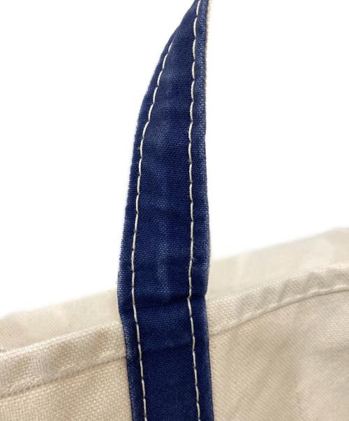 L.L.Bean（エルエルビーン）L.L.Bean (エルエルビーン) ダメージ加工トートバッグ ネイビー×アイボリー 未使用品の古着・服飾アイテム