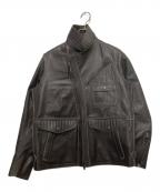 TOMORROW LAND PILGRIMトゥモローランド ピルグリム）の古着「ゴートレザー ライダースジャケット」｜ブラウン