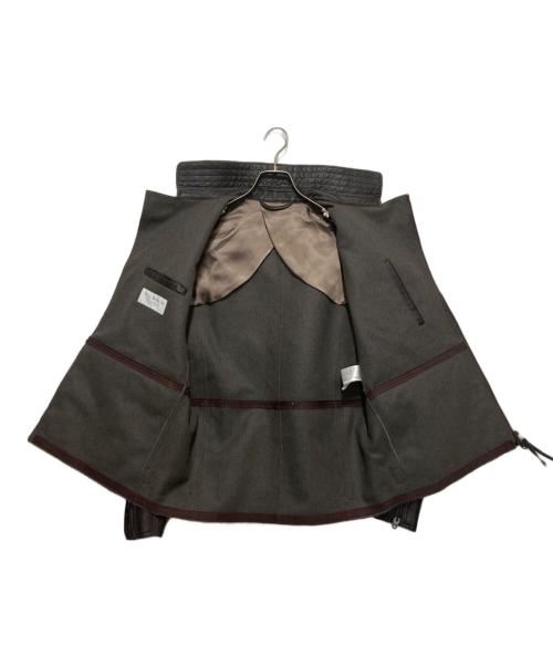 TOMORROW LAND PILGRIM（トゥモローランド ピルグリム）TOMORROW LAND PILGRIM (トゥモローランド ピルグリム) ゴートレザー ライダースジャケット ブラウン サイズ:Sの古着・服飾アイテム