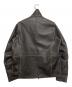 TOMORROW LAND PILGRIM (トゥモローランド ピルグリム) ゴートレザー ライダースジャケット ブラウン サイズ:S：45000円