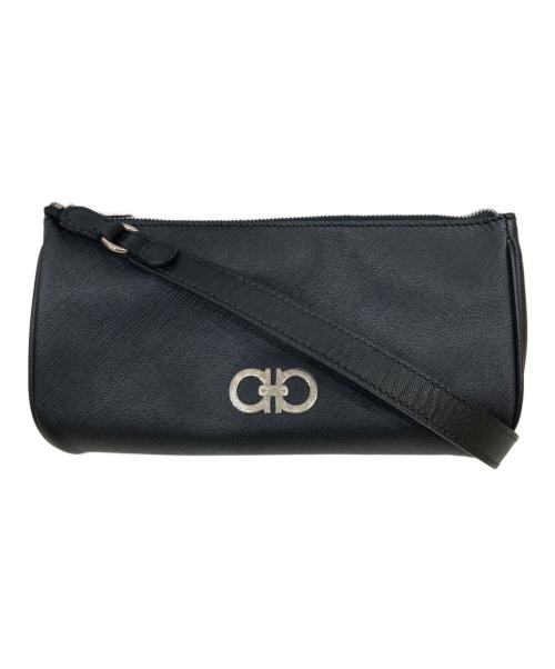 Salvatore Ferragamo（サルヴァトーレ フェラガモ）Salvatore Ferragamo (サルヴァトーレ フェラガモ) ダブルガンチーニハンドバッグ ブラックの古着・服飾アイテム