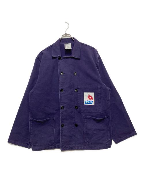 ヴィンテージ（ヴィンテージ）ヴィンテージ (ヴィンテージ) ダブルブレスフレンチワークジャケット パープル サイズ:不明の古着・服飾アイテム