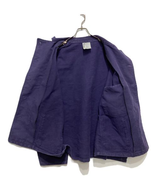 ヴィンテージ（ヴィンテージ）ヴィンテージ (ヴィンテージ) ダブルブレスフレンチワークジャケット パープル サイズ:不明の古着・服飾アイテム