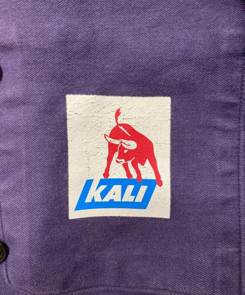 ヴィンテージ（ヴィンテージ）ヴィンテージ (ヴィンテージ) ダブルブレスフレンチワークジャケット パープル サイズ:不明の古着・服飾アイテム