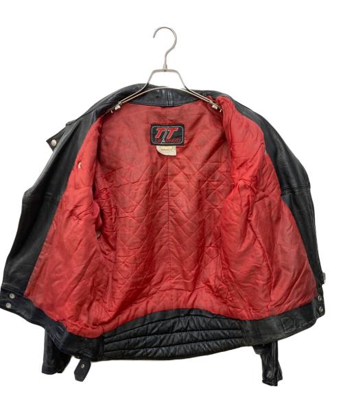 TT LEATHERS（ティティレザー）TT Leathers (ティティレザー) ダブルライダースジャケット ブラック サイズ:FREEの古着・服飾アイテム
