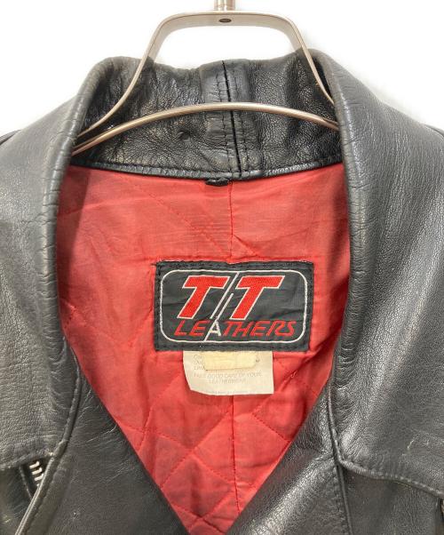 TT LEATHERS（ティティレザー）TT Leathers (ティティレザー) ダブルライダースジャケット ブラック サイズ:FREEの古着・服飾アイテム