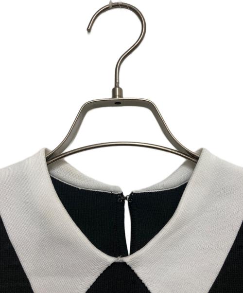 trefle+1（トレフルプラスワン）TREFLE+1 (トレフルプラスワン) 襟付ニットワンピース ブラック サイズ:FREEの古着・服飾アイテム