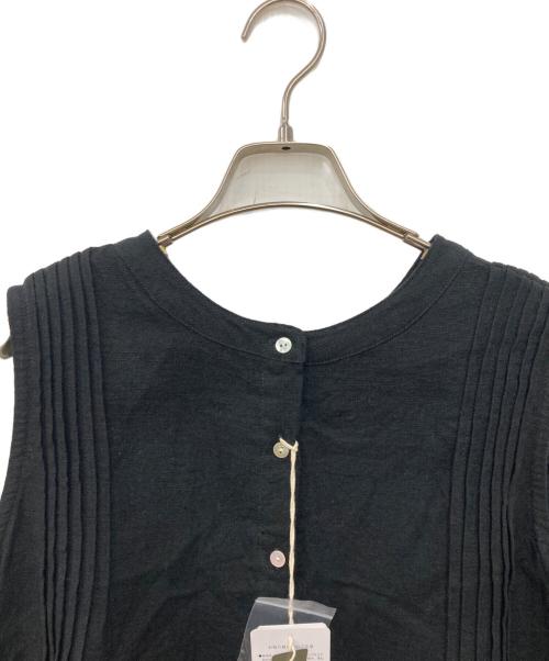 08MAB（ゼロハチマブ）08MAB (ゼロハチマブ) ピンタックリネンノースリーブワンピース ブラック サイズ:FREE 未使用品の古着・服飾アイテム