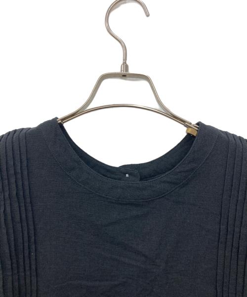 08MAB（ゼロハチマブ）08MAB (ゼロハチマブ) ピンタックリネンノースリーブワンピース ブラック サイズ:FREE 未使用品の古着・服飾アイテム