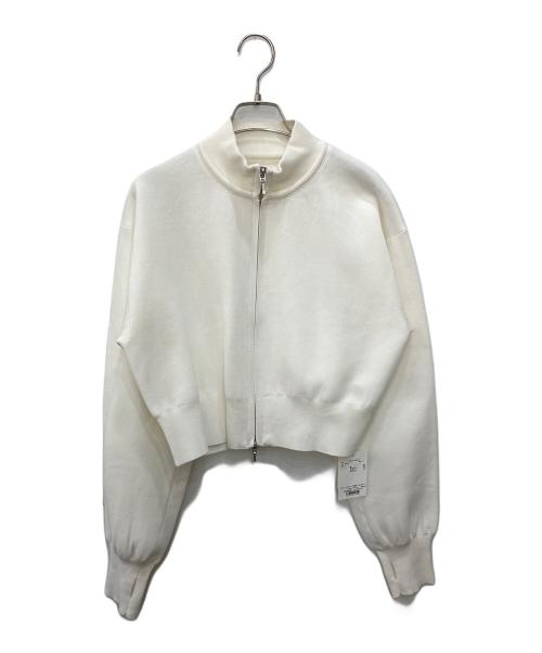 ETRE（エトレ）etre (エトレ) フロントファスナーショートニットプルオーバー ホワイト サイズ:Freeの古着・服飾アイテム