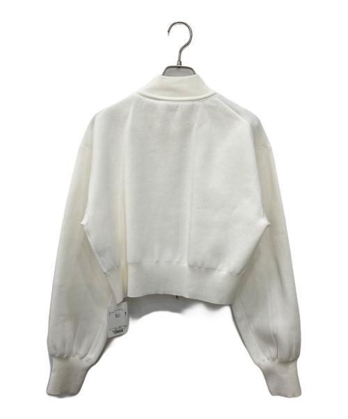 ETRE（エトレ）etre (エトレ) フロントファスナーショートニットプルオーバー ホワイト サイズ:Freeの古着・服飾アイテム