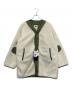 ALPHA（アルファ）の古着「BOA QUILT LINER 2WAY COAT　ボア キルト ライナー ツーウェイ コート」｜ホワイト