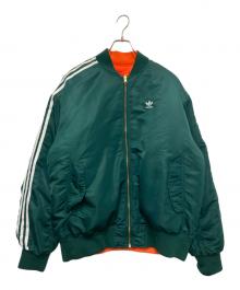 adidas（アディダス）の古着「オーバーサイズ リバーシブル ボンバージャケット」｜グリーン