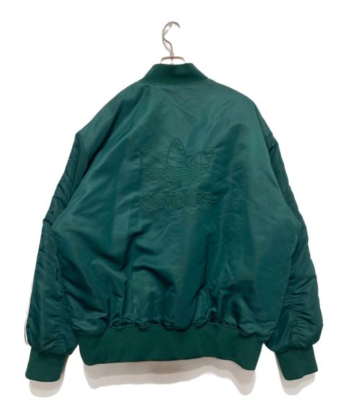 adidas（アディダス）adidas (アディダス) オーバーサイズ リバーシブル ボンバージャケット グリーン サイズ:Lの古着・服飾アイテム