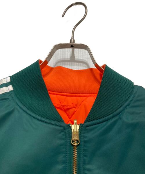 adidas（アディダス）adidas (アディダス) オーバーサイズ リバーシブル ボンバージャケット グリーン サイズ:Lの古着・服飾アイテム