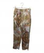 semohセモー）の古着「MOTTY Graphic Pin Tuck Trouser」｜ベージュ