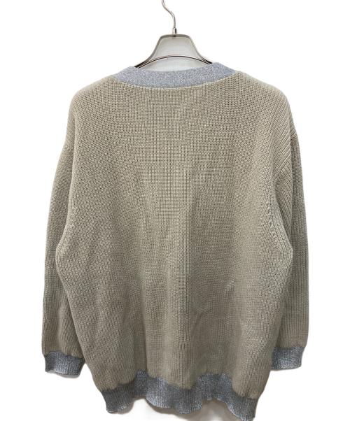 TTT MSW（ティー モダンストリートウェア）TTT MSW (ティー モダンストリートウェア) Lame Cardigan グレージュ サイズ:XLの古着・服飾アイテム