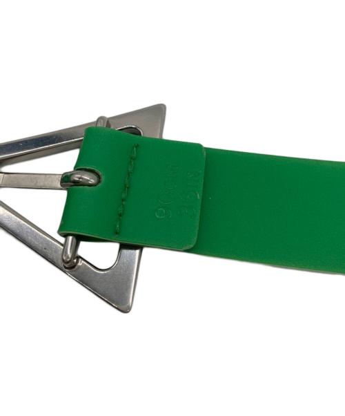 BOTTEGA VENETA（ボッテガベネタ）BOTTEGA VENETA (ボッテガベネタ) トライアングルラバーベルト グリーンの古着・服飾アイテム