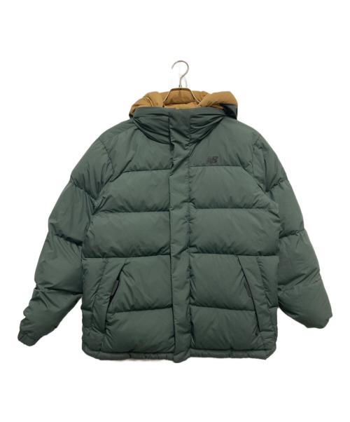 NEW BALANCE（ニューバランス）NEW BALANCE (ニューバランス) ユーティリティーリバーシブルグースダウンジャケット ベージュ×グリーン サイズ:Ⅿの古着・服飾アイテム