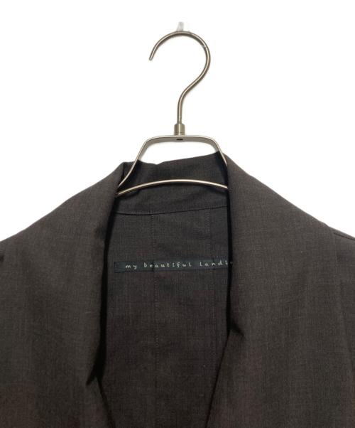 My Beautiful Landlet（マイビューティフルランドレット）My Beautiful Landlet (マイビューティフルランドレット) ウーステッドワイドジャケット ブラック サイズ:2の古着・服飾アイテム